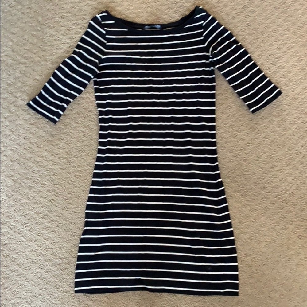 Dark blue and white French connection dress